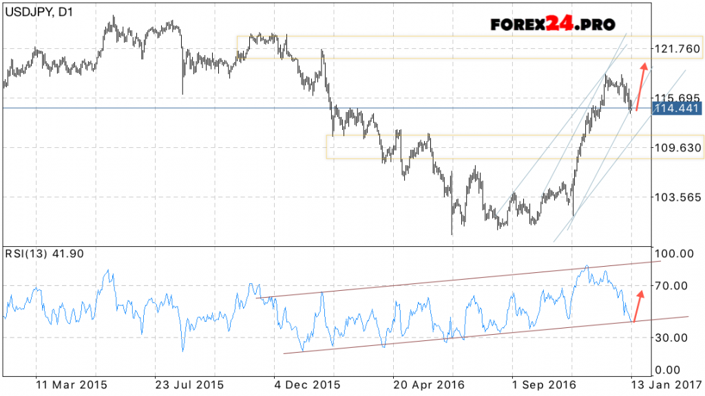 USD JPY Forecast Dollar Yen on January 16, 2017 — January 20, 2017