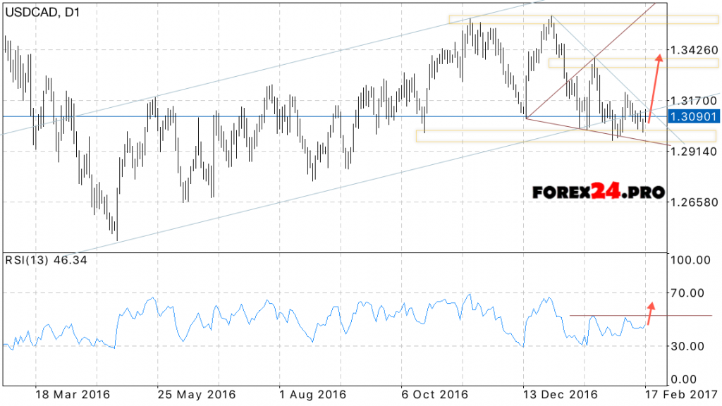 USD CAD Forecast on February 20, 2017 — February 24, 2017