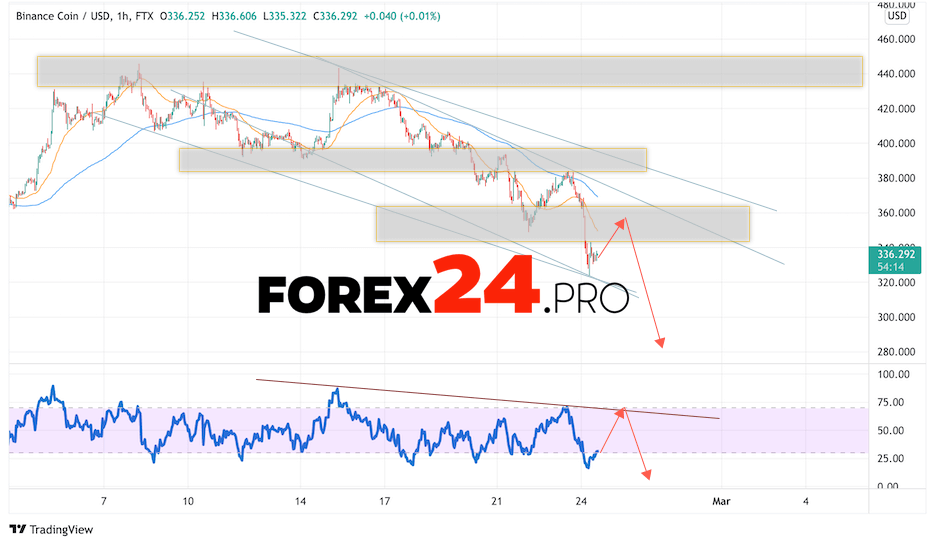 Binance Coin Forecast BNB/USD February 25, 2022