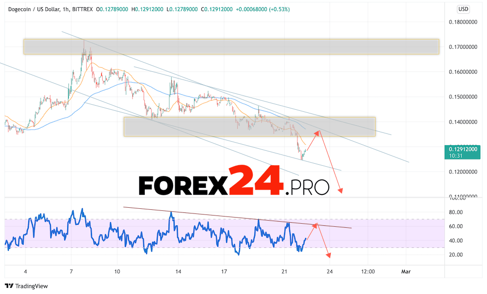 Dogecoin Forecast DOGE/USD February 23, 2022