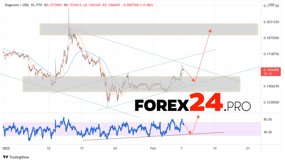 Dogecoin Forecast DOGE/USD February 8, 2022