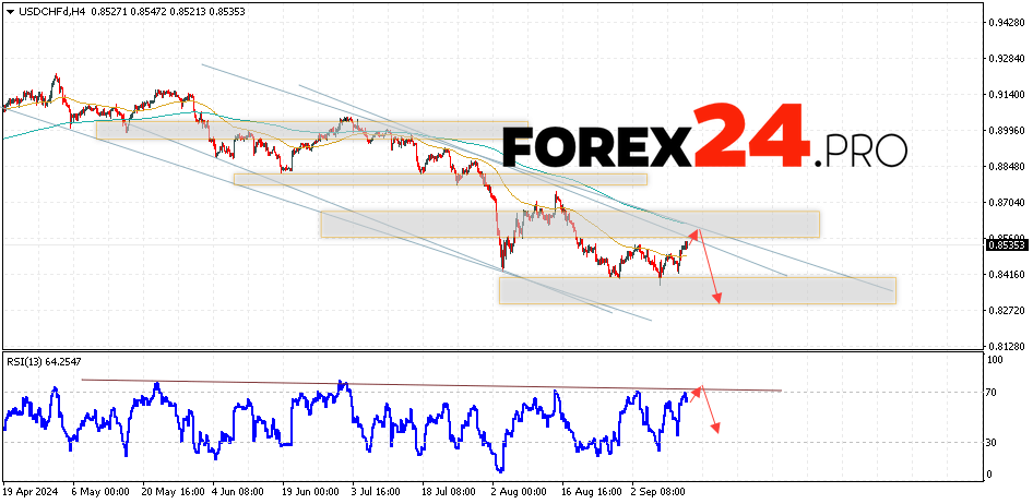 USDCHF Forecast Dollar Franc for September 13, 2024