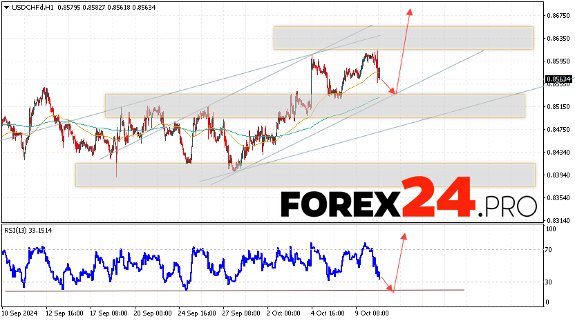 USDCHF Forecast Dollar Franc for October 11, 2024